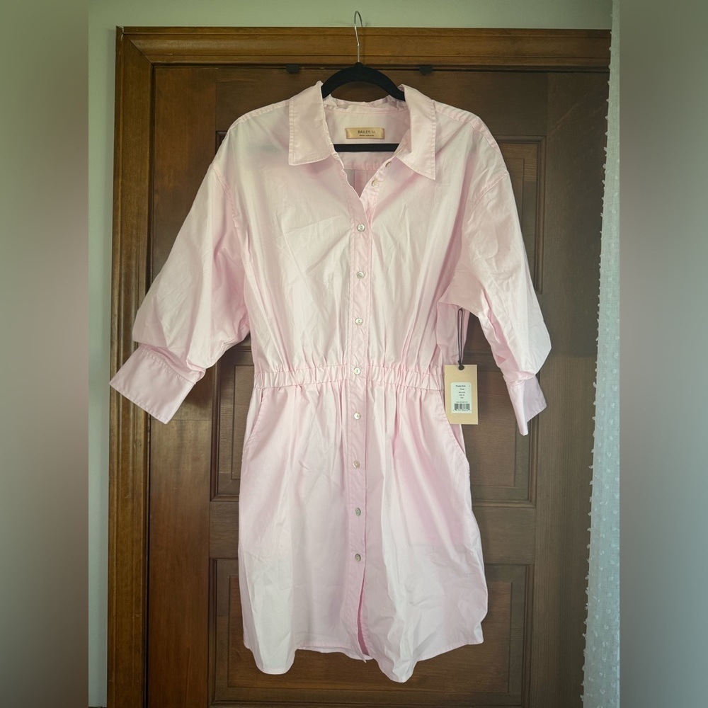 Revolve Phoebe Shirt Dress in Pink from Bailey 44 🌸 - Picture 3 of 7